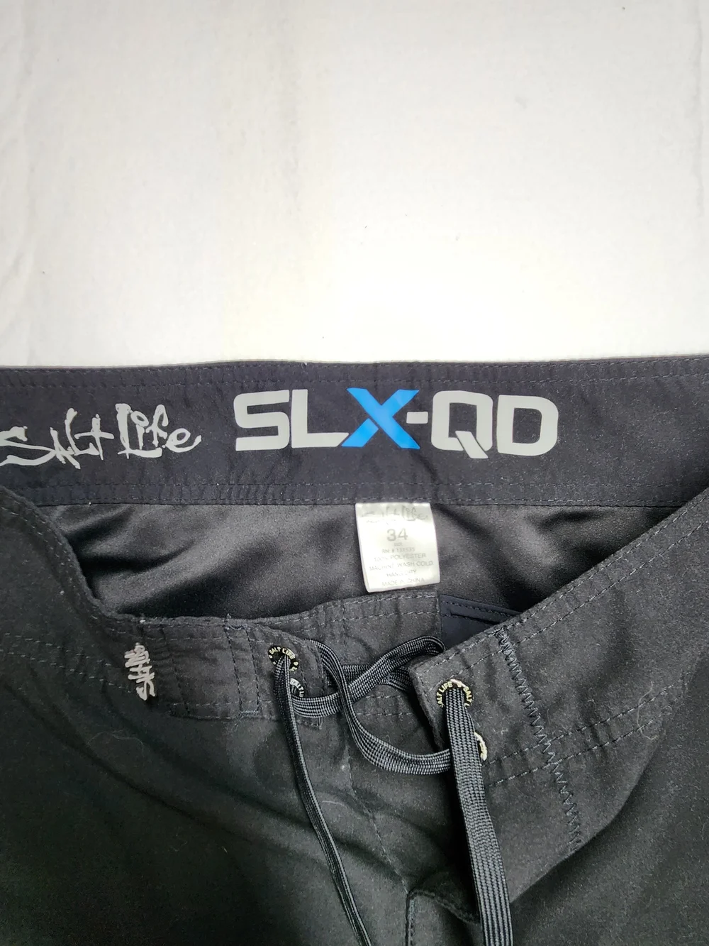 Salt Life Black Swim Trunks with Skull 34